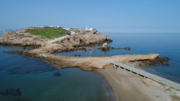 Magganari Praia Ilha Ios Nas Cíclades Grécia Visto Partir — Vídeo de Stock