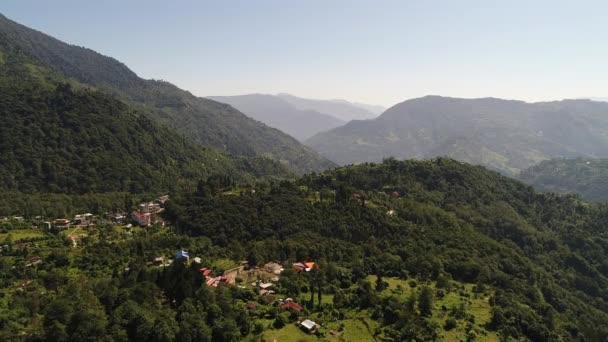 Yuksom Aldeia Sikkim Estado Índia Visto Céu — Vídeo de Stock