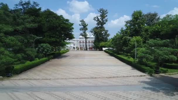 Presidentpalatset Vientiane Laos Sett Från Himlen — Stockvideo