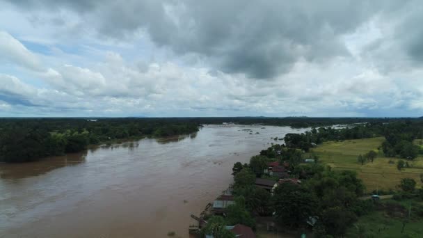 Las 000 Islas Cercanas Don Det Sur Laos Vistas Desde — Vídeo de stock