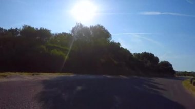 Fransa 'nın Bouches-du-Rhne kentindeki Alpilles doğal parkında araba yolculuğu.