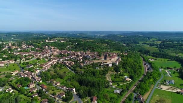 Village Belves Périgord France Vue Ciel — Video