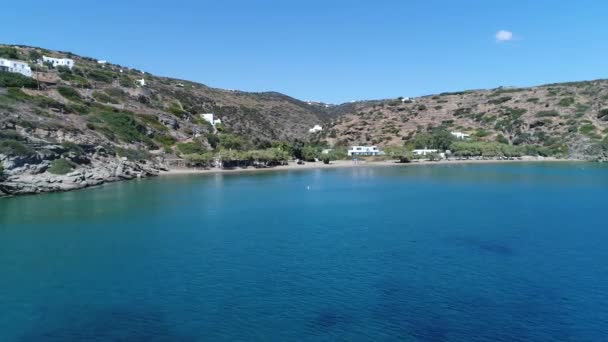 Apokofto Plage Chrisopigi Près Faros Sur Île Sifnos Dans Les — Video