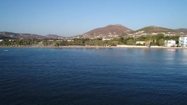 Puerto Deportivo Parikia Isla Paros Las Cícladas Grecia Visto Desde — Vídeo de stock
