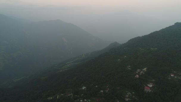 Pelling Indien Sikkim Från Himlen — Stockvideo