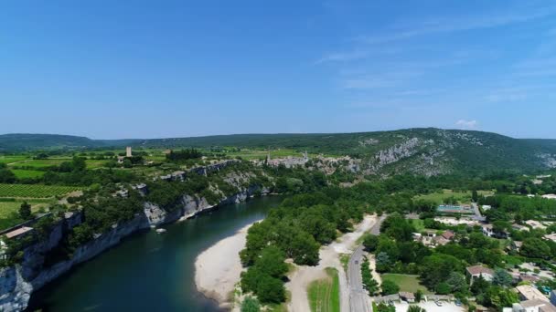 Fransa Daki Ardeche Vadileri Gökyüzünden Görünüyor — Stok video