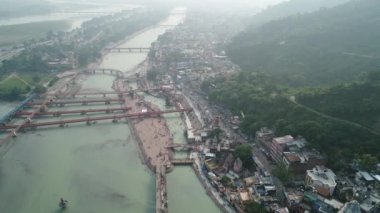 Hindistan 'ın Haridwar eyaleti Uttarakhand gökyüzünden görüldü