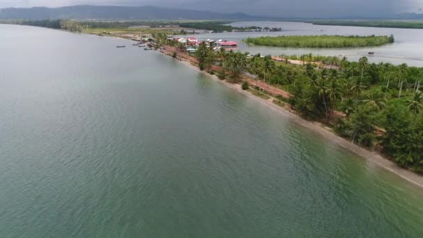 Staden Sihanoukville Kambodja Sett Från Himlen — Stockvideo