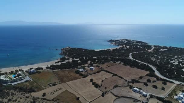 空から見たギリシャのキクラデス諸島のナクソス島 — ストック動画