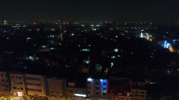 New Delhi Ville Nuit Inde Vue Ciel — Video