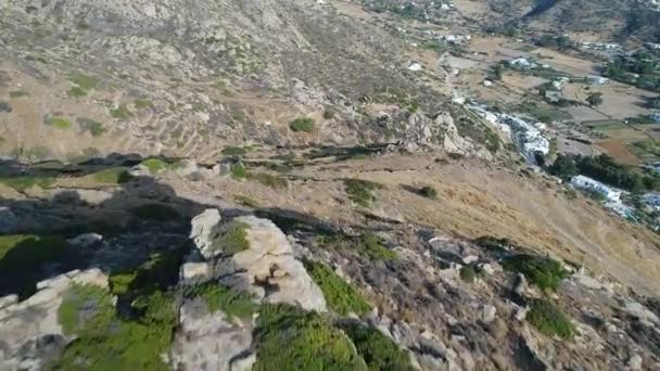 Mylopotas Ios Kykladerna Grekland Sett Från Himlen — Stockvideo