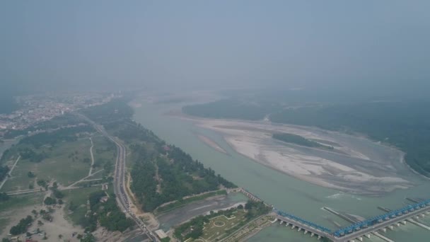 City Haridwar Staten Uttarakhand Indien Set Fra Himlen – Stock-video