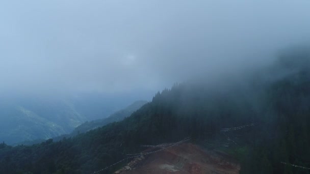 Zona Del Monasterio Rumtek Sikkim India Vista Desde Cielo — Vídeo de stock