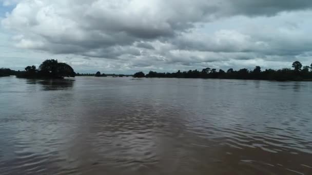 Phan Don 000 Islas Cerca Don Det Sur Laos Desde — Vídeo de stock