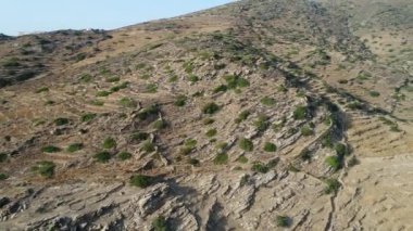 Yunanistan 'ın Kiklad adasındaki Ios adasındaki Mylopotas gökyüzünden görüldü