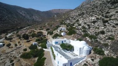 Yunanistan 'ın Kiklad adasındaki Ios adasındaki Mylopotas gökyüzünden görüldü