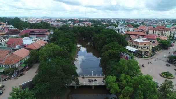 Город Камбодиа Неба — стоковое видео
