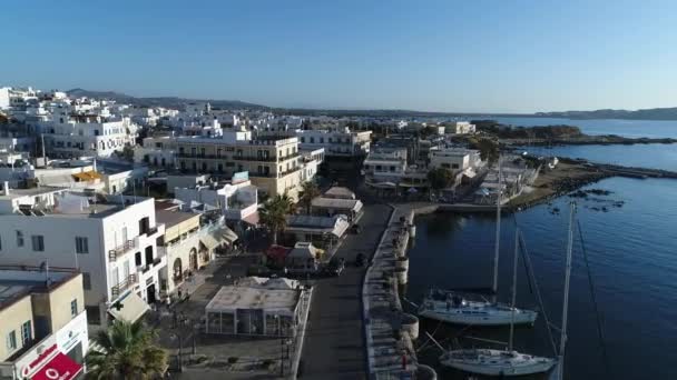 Dorf Chora Auf Der Insel Naxos Den Kykladen Griechenland Vom — Stockvideo