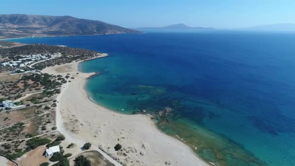 Yunanistan Cyclades Kentindeki Naxos Adası Gökyüzünden Görülüyor — Stok video