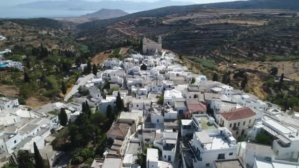 Vila Lefkes Ilha Paros Cyclades Greece Céu — Vídeo de Stock