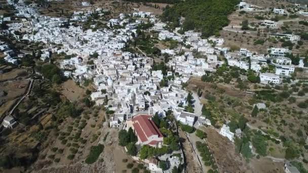 Village Lefkes Sur Île Paros Dans Les Cyclades Grèce Ciel — Video