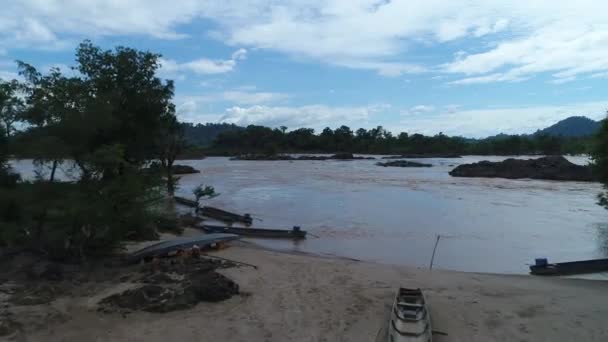 Phan Don 000 Islas Cerca Don Det Sur Laos Desde — Vídeo de stock