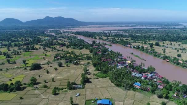 000 Islas Cerca Don Det Sur Laos Vistas Desde Cielo — Vídeo de stock