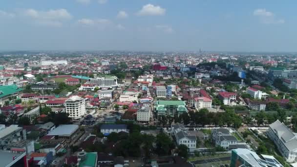 Πόλη Της Vientiane Στο Λάος Δει Από Τον Ουρανό — Αρχείο Βίντεο