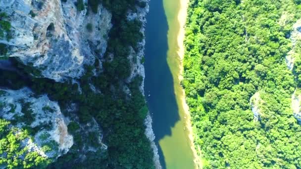 从天上望去 法国阿迪河的峡谷 — 图库视频影像