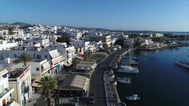 Village Chora Sur Île Naxos Dans Les Cyclades Grèce Ciel — Video