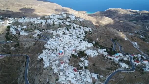 Isla Serifos Las Cícladas Grecia Vista Desde Cielo — Vídeo de stock