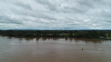 Güney Laos 'taki Don Det yakınlarında gökyüzünden görünen 4000 ada.