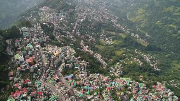 Cidade Gangtok Sikkim Índia Vista Céu — Vídeo de Stock