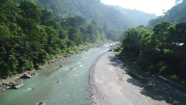 Río Ganges Cerca Del Estado Rishikesh Uttarakhand India Visto Desde — Vídeos de Stock