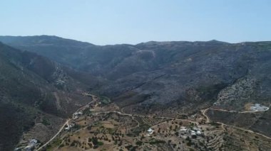 Yunanistan 'ın Kiklad adasındaki Ios adasındaki Mylopotas gökyüzünden görüldü