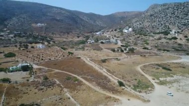 Yunanistan 'ın Kiklad adasındaki Ios adasındaki Mylopotas gökyüzünden görüldü