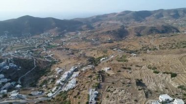 Yunanistan 'ın Kiklad adasındaki Ios adasındaki Mylopotas gökyüzünden görüldü