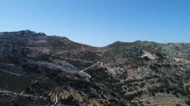 Yunanistan 'ın Kiklad adasındaki Naxos adasındaki Koronida köyü