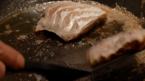 Bacalao Cocido Mantequilla Derretida — Vídeos de Stock