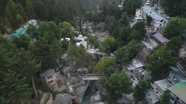 Gangotri Delstaten Uttarakhand Indien Sett Från Himlen — Stockvideo