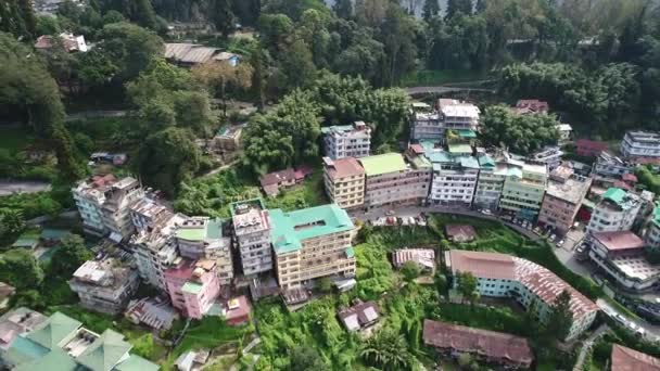 Ciudad Gangtok Sikkim India Vista Desde Cielo — Vídeos de Stock