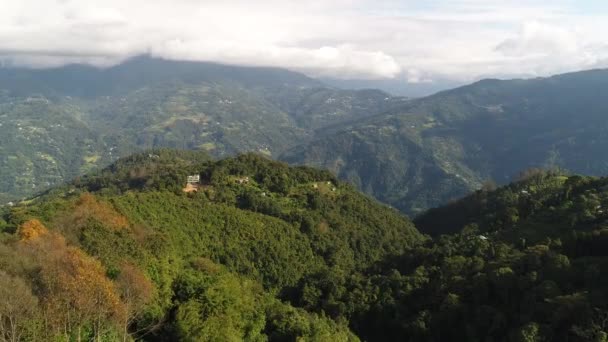 Zona Del Monasterio Rumtek Sikkim India Vista Desde Cielo — Vídeo de stock