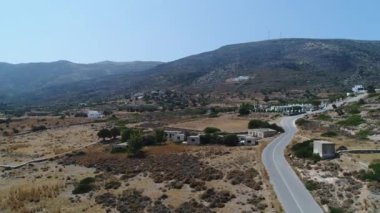 Yunanistan 'ın Kiklad adasındaki Ios adasındaki Mylopotas gökyüzünden görüldü