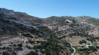 Yunanistan 'ın Kiklad adasındaki Naxos adasındaki Koronida köyü
