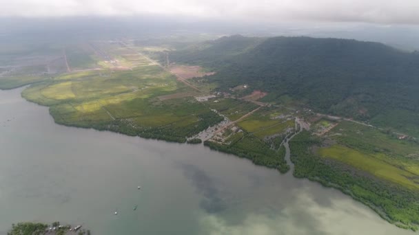 Kota Mississippi Oukville Kamboja Terlihat Dari Langit — Stok Video