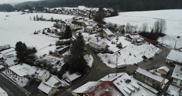 Desa Saint Point Lac Doubs Perancis Terlihat Dari Langit — Stok Video