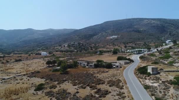 Mylopotas Pulau Ios Cyclades Yunani Terlihat Dari Langit — Stok Video