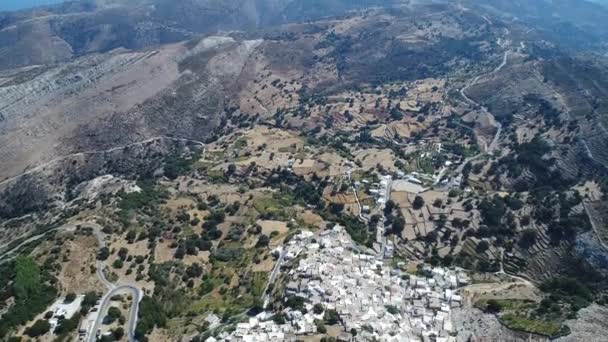 Koronida Village Sur Île Naxos Dans Les Cyclades Grèce Partir — Video