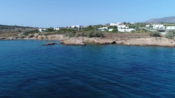 Pláž Aliki Ostrově Naxos Kyklad Řecku Vidět — Stock video