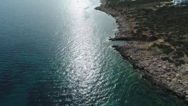 Aliki Falu Naxos Szigetén Görögországi Cikládokban Égből — Stock videók
